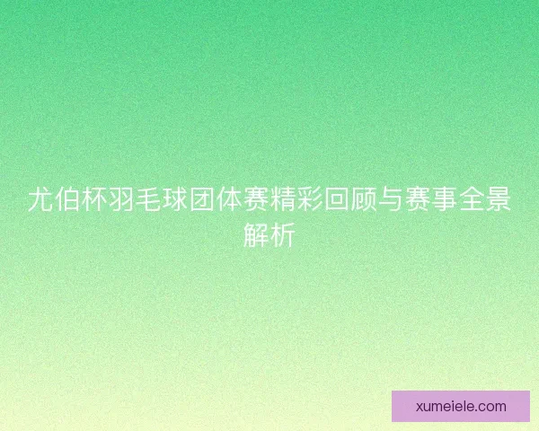 尤伯杯羽毛球团体赛精彩回顾与赛事全景解析